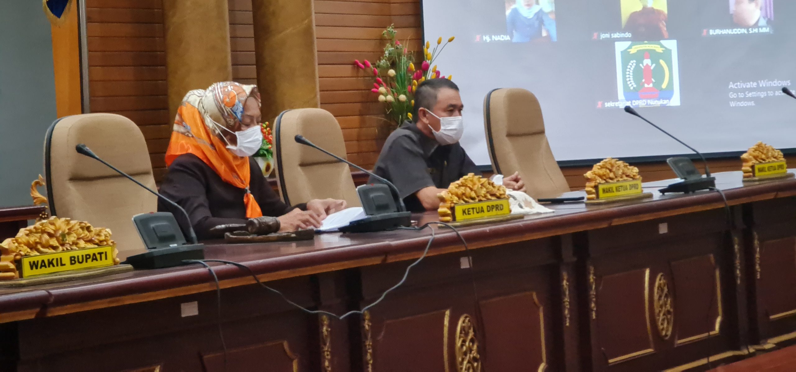 Rapat Paripurna Penyampaian KUA PPAS 2022 Dipimpin Ketua dan Wakil Ketua DPRD Nunukan