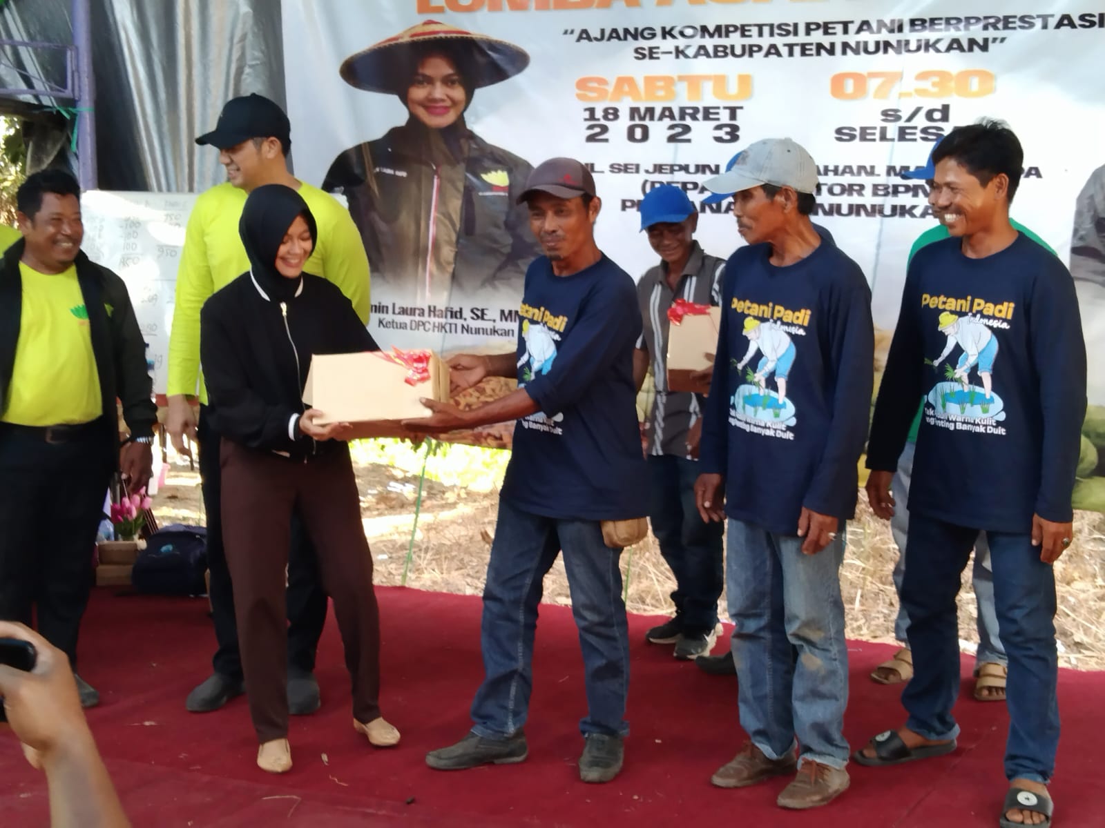 Tim wilayah BPP Sebatik Barat, Tajang Karim, Damang dan Dandi meraih juara III.