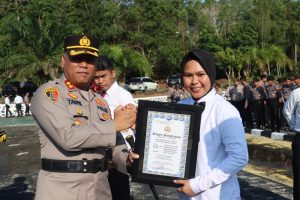 81 Personel Polres Nunukan Terima Penghargaan.