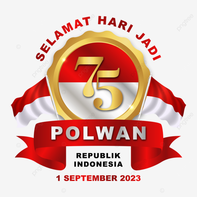 Logo HUT Polwan ke 75