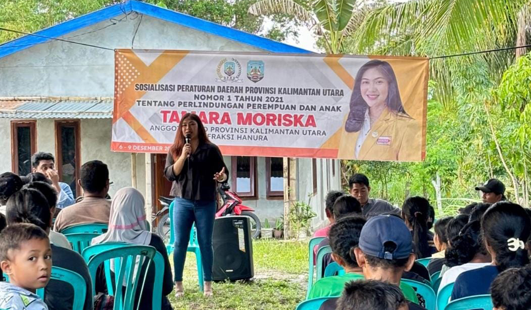 Tamara Moriska, SH sosialisikan perda Peraturan Daerah Provinsi Kalimantan Utara Nomor 1 tahun 2021 tentang perlindungan Perempuan dan Anak. 