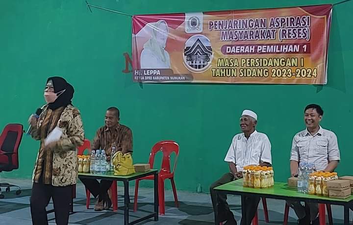 Ketua DPRD Nunukan,Hj Leppa Jaring Aspirasi Masyarakat di Mamolo Kecamatan Nunukan Selatan.