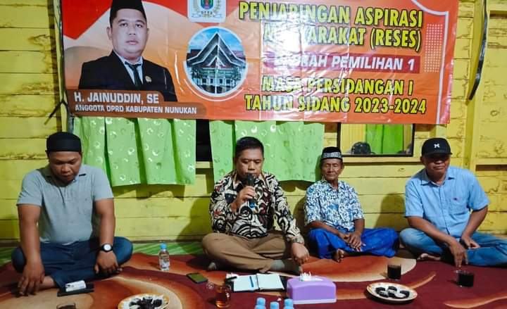 Amggota DPRD Nunukan, H Jainuddin, SE menggelar Reses di Pangkalan Posal Nunukan Timur.