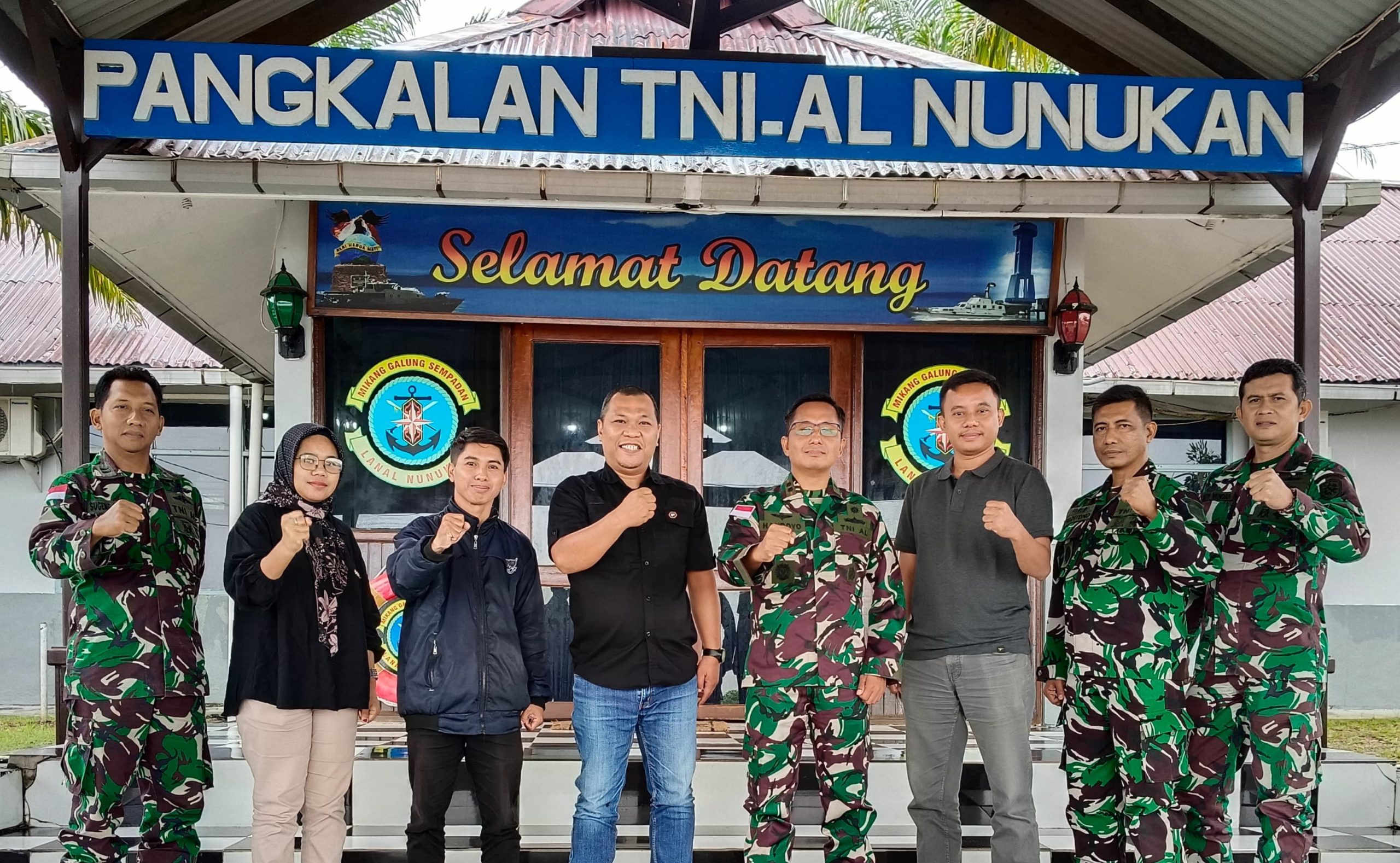 Silaturahmi PWI dengan Komandan TNI Angkatan Laut Kabupaten Nunukan