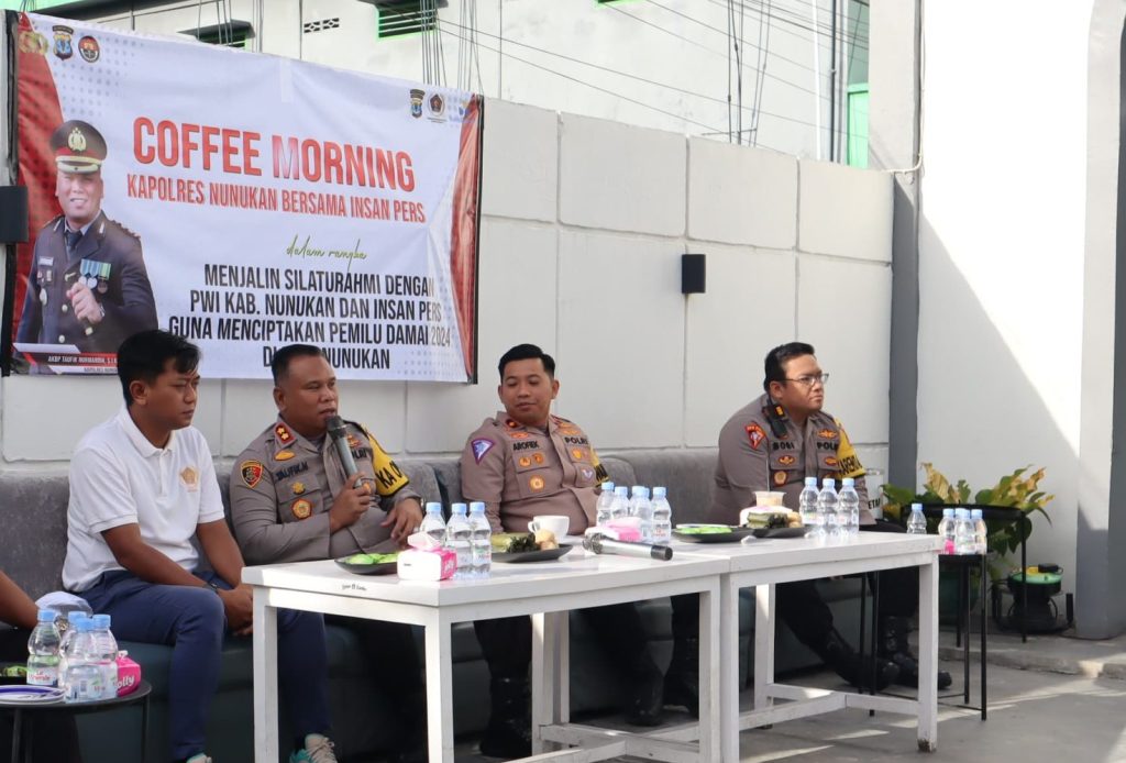 Coffee Morning Polres Nunukan Bersama PWI, Ciptakan Pemilu Damai 2024.