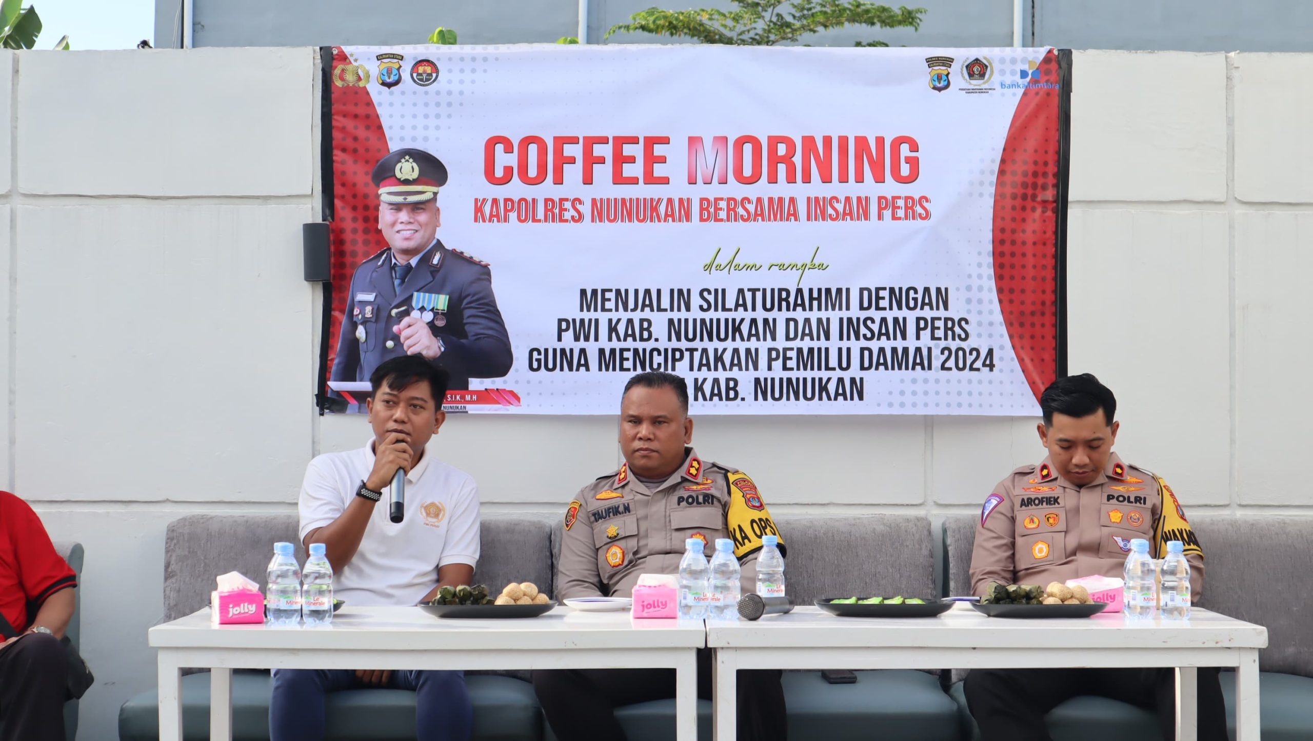 Coffee Morning Polres Nunukan Bersama PWI, Ciptakan Pemilu Damai 2024.1