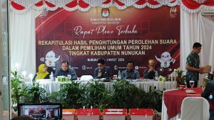 KPU Nunukan Plenokan Rekapitulasi Perolehan Suara Pemilu 2024.