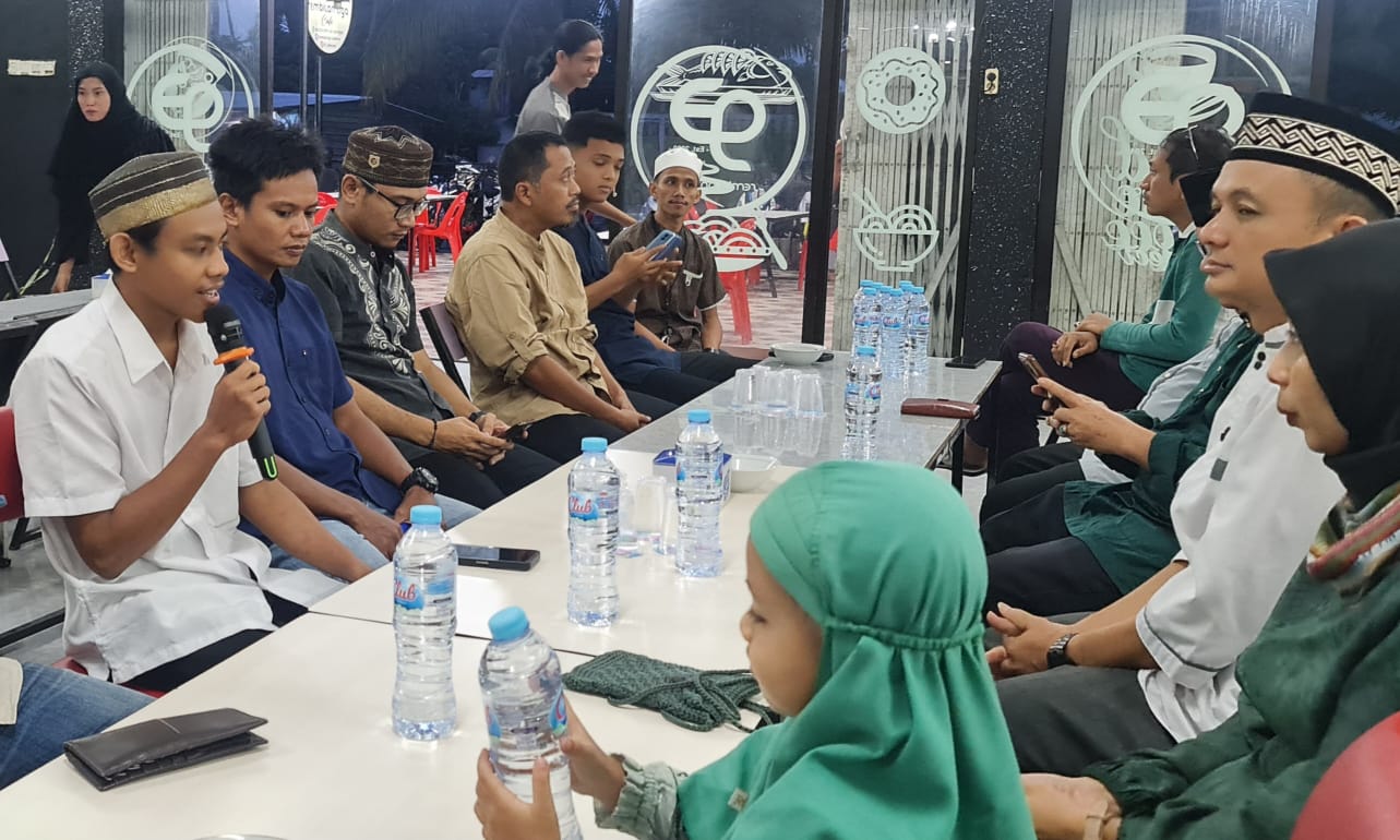 Ketua HMI Cabang Persiapan Nunukan, Muhamad Agus menyampaikan rencana kegiatan Intermediate Traning Di Nunukan.