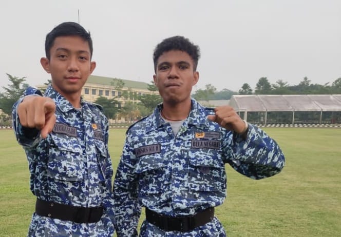 WAKIL KALTARA : Dua utusan mewakili Kaltara menjadi PKPBN tengah mengikuti kegiatan di Pusat Pelatihan Rumpin Kemhan Bogor.
