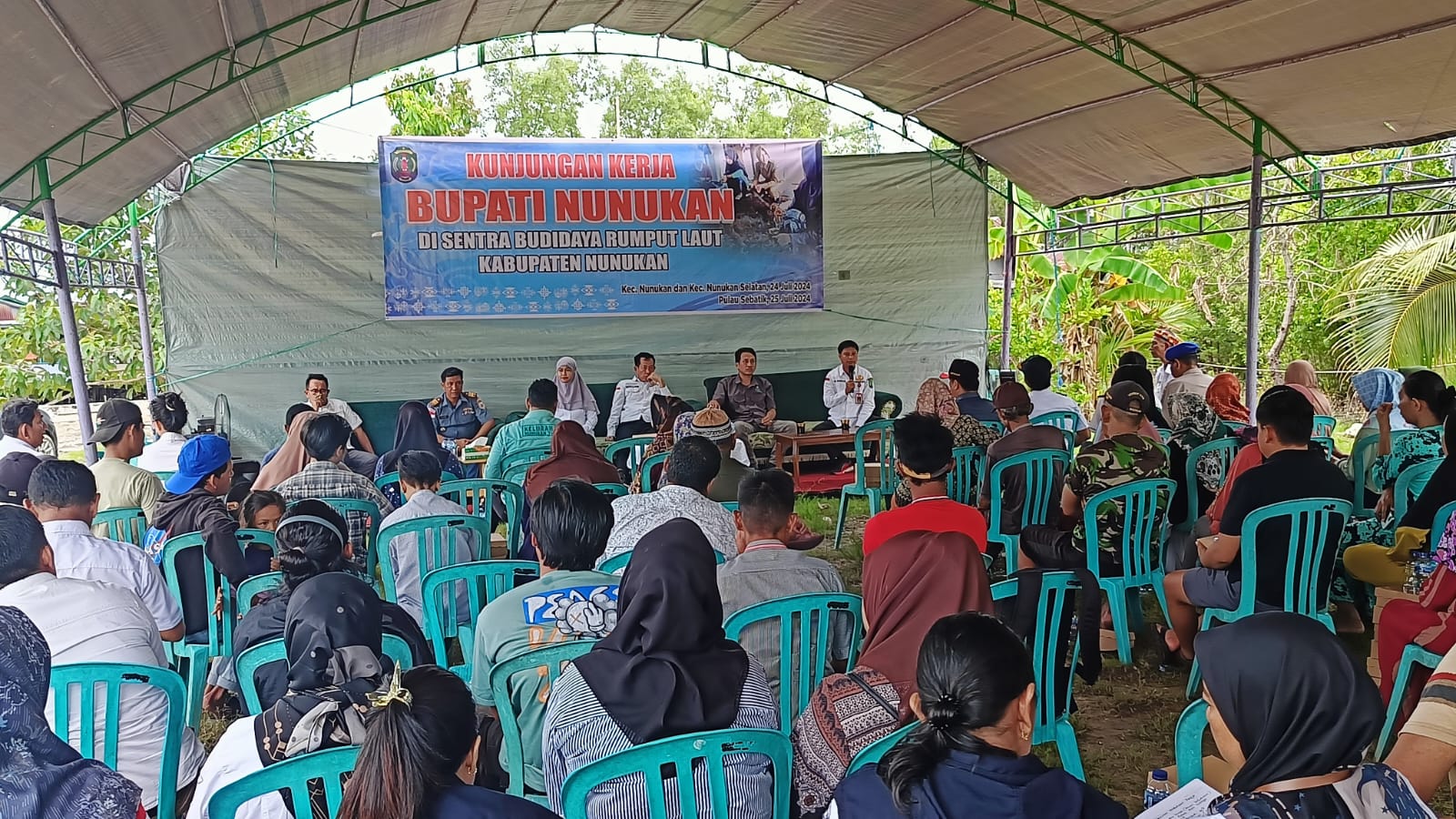 Bupati Nunukan Kunjungan Kerja Ke Sentra Pembudidaya Rumput Laut Nunukan