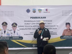 Gelar Pembinaan dan Sertifikasi SIO Alat Berat.