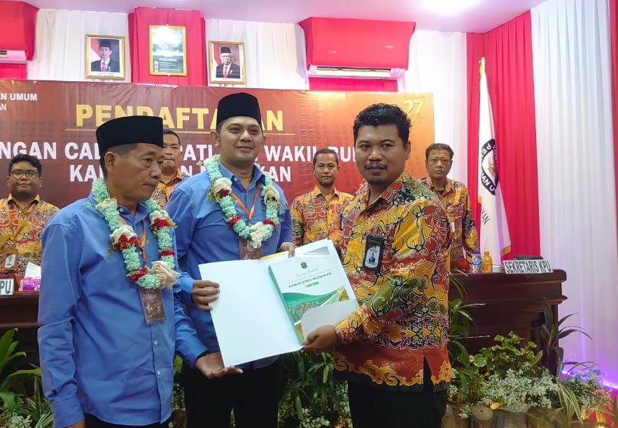 KPU Nunukan Sambut Pasangan GAAS Daftar Sebagai Calon Bupati Dan Wakil Bupati Nunukan.