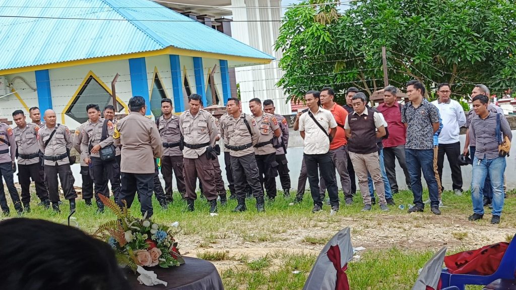 Pengamanan Pendaftaran Calon Kepala Daerah Di KPU Nunukan Lancar Tanpa Kendala, Ini Kata Kabag Ops Polres Nunukan.