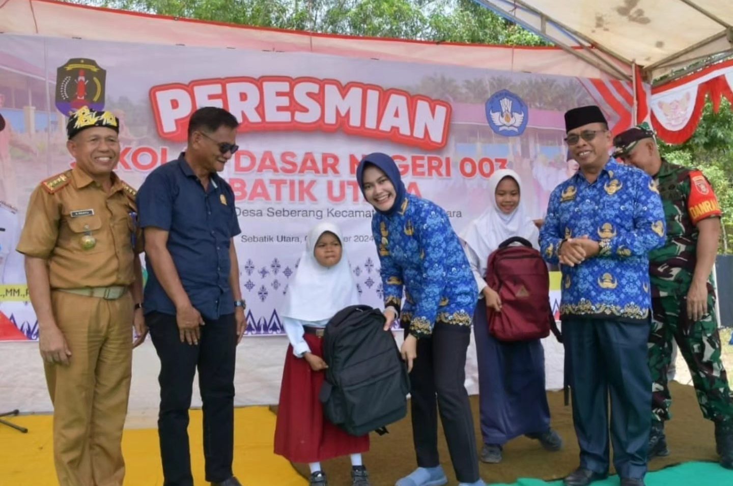 Resmikan SDN 003 Sebatik Utara, Bupati Nunukan Komitmen Tingkatkan Fasilitas Sekolah