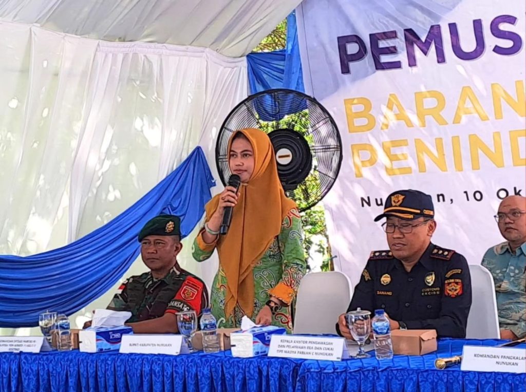Bupati Nunukan Hadiri Acara Hibah dan Pemusnahan Hasil Penindakan Bea Cukai Nunukan