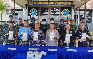 Lanal Nunukan Gagalkan Penyelundupan Narkoba 11.5 Kg Di Perairan Karang Unarang