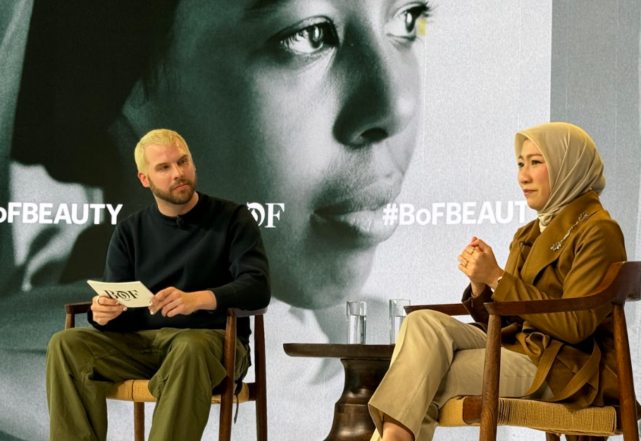 dr. Sari Chairunnisa mewakili ParagonCorp dalam sesi eksklusif “Inside the Halal Beauty Boom” yang diselenggarakan BOF – menyuarakan visi, nilai, dan masa depan kecantikan halal kepada dunia