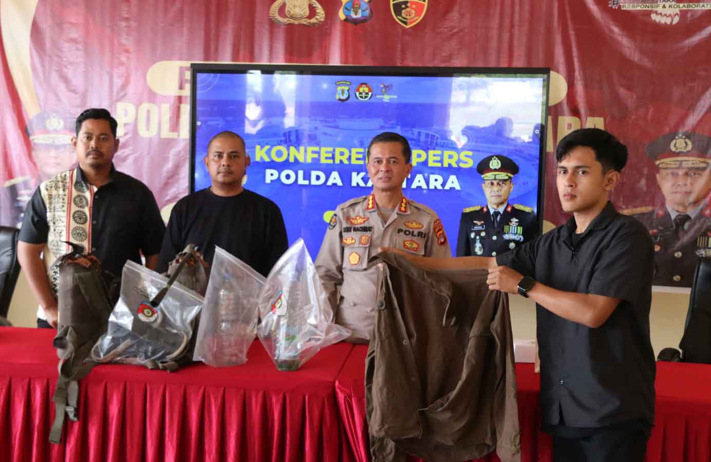 Konferensi Pers Polda Kaltara Terkait Insiden Saat Pengamanan Aksi Unjuk Rasa Di Mako Polda Kaltara