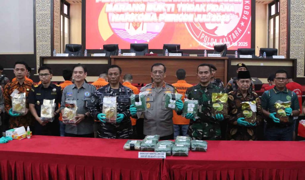 Polda Kaltara Ungkap 4 Kasus Narkoba Juli 2025, Amankan 21,3 Kg Sabu