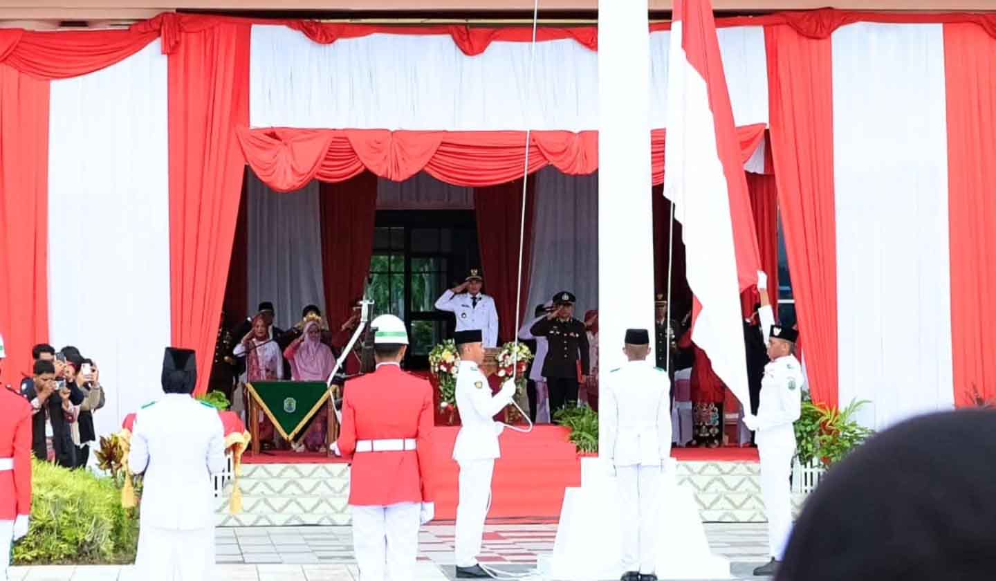 Bupati Nunukan Pimpin Upacara HUT RI Ke-80, Semangat Kemerdekaan Momentum Kesejahteraan di Perbatasan