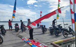 Jajaran Polsek Polres Nunukan Tebar Semangat Merah Putih Di Berbagai Wilayah Menjelang Hut Ri Ke-80
