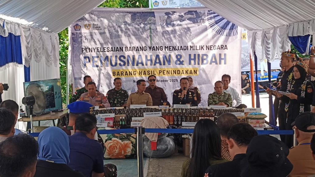 Bea Cukai Nunukan Hibah dan Musnakan Barang Ilegal Senilai Rp967 Juta