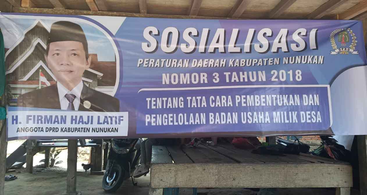 Tingkatkan Pemahaman Masyarakat, H. Firman Latif Sosialisasikan Perda Pembentukan dan Pengelolaan BUMDes di Sebatik