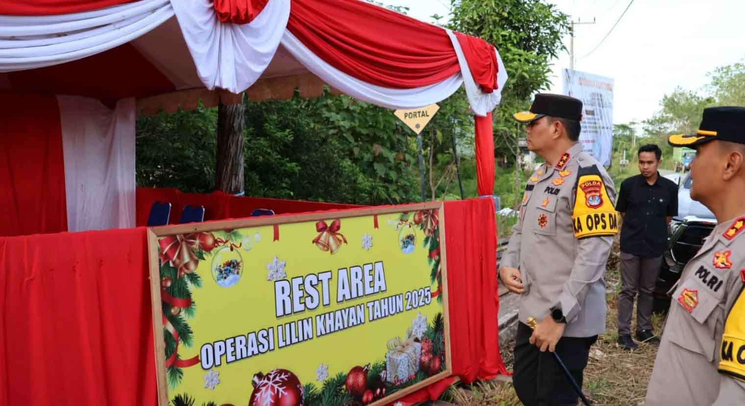 Pastikan Nataru Lancar, Kapolda Kaltara Tinjau Pos Pelayanan Operasi Lilin Kayan 2025