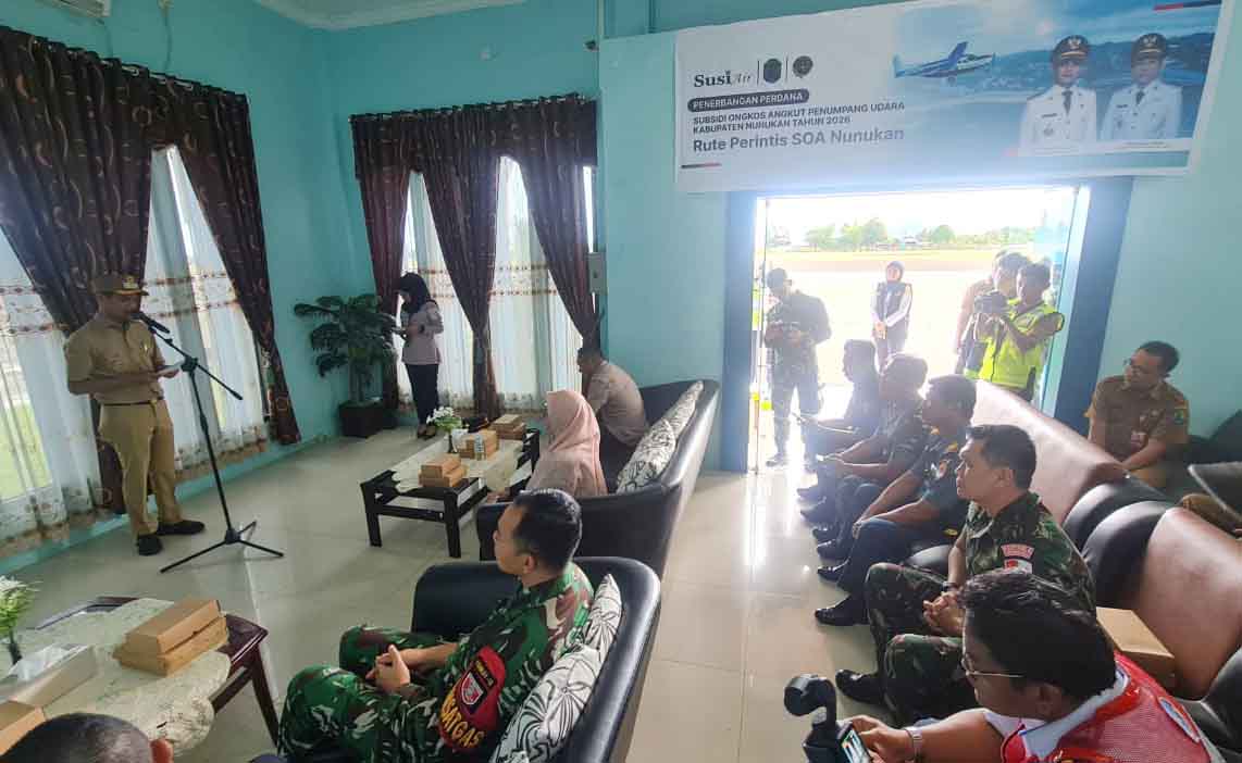 Bupati Nunukan Launching SOA Penumpang Udara Rute Nunukan–Krayan 2026