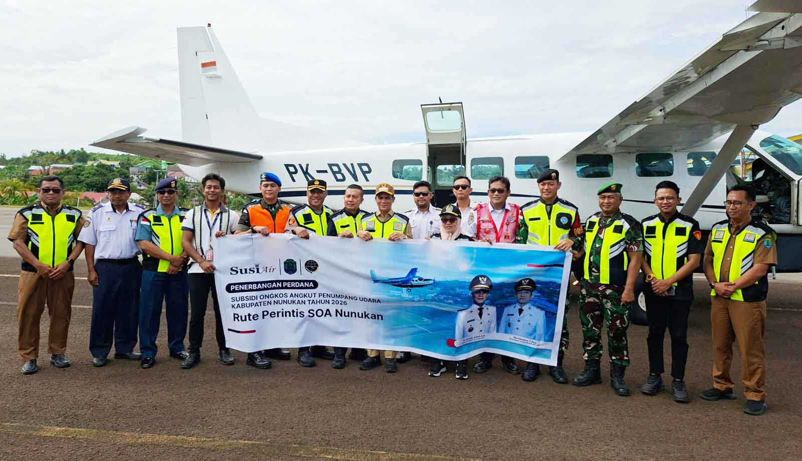Bupati Nunukan Launching SOA Penumpang Udara Rute Nunukan–Krayan 2026