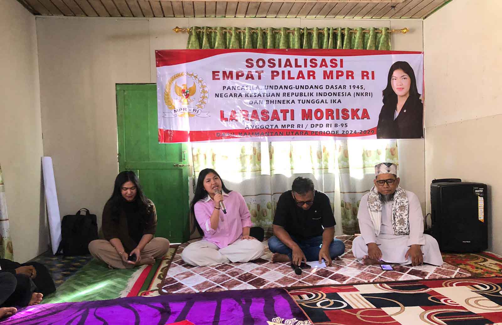 Larasati Moriska Gencar Sosialisasikan Empat Pilar MPR RI di Perbatasan