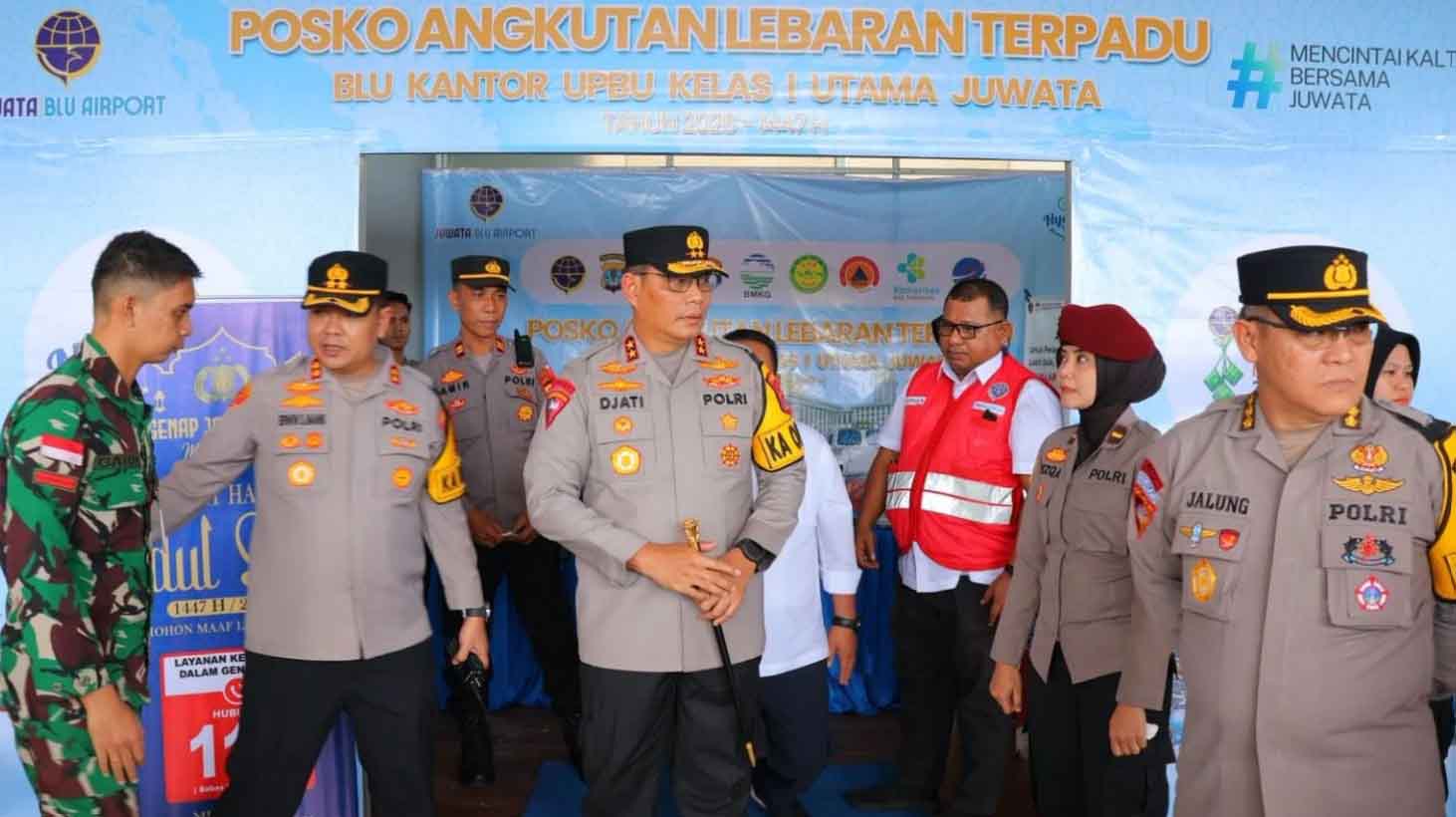 Pastikan Arus Mudik Aman, Kapolda Kaltara Sidak Pos Pengamanan di Bandara Juwata Tarakan