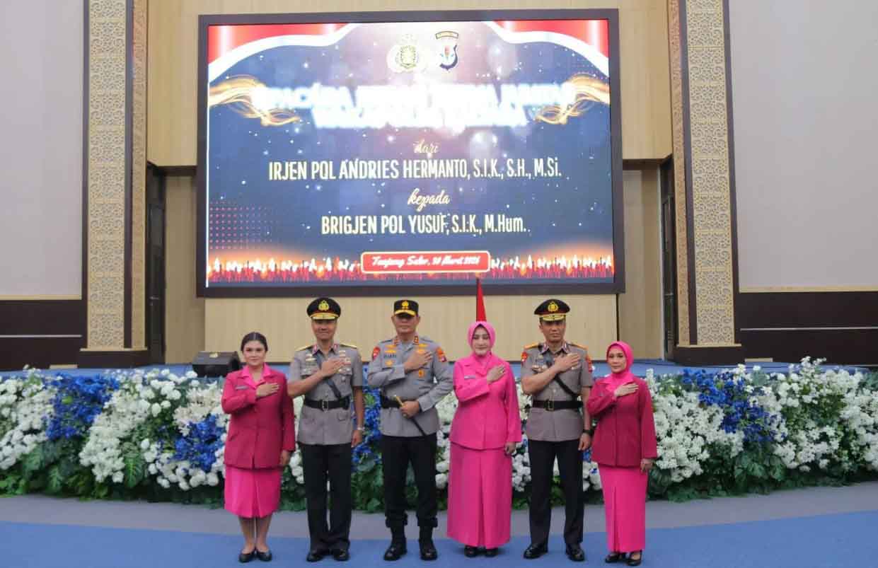 Sertijab Wakapolda Kaltara, Brigjen Pol Yusuf Gantikan Irjen Pol Andries Hermanto