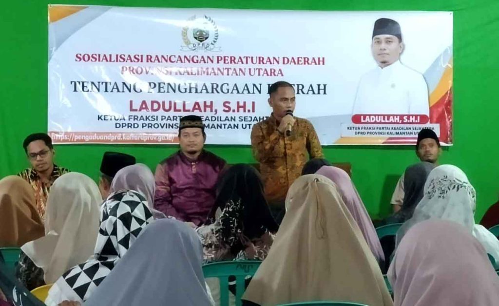 Sosper DPRD Kaltara, H. Ladullah Sosialisasikan Raperda Penghargaan Daerah