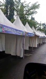 Tenda yang disewakan Event Organiser ke Peneyelenggara Pameran di HUT Kota Parepare pada Februari 2026 lalu.