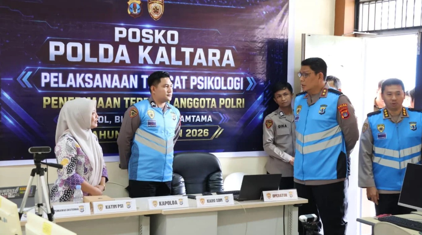Kapolda Kaltara Cek Langsung Tes Psikologi Calon Taruna AKPOL 2026