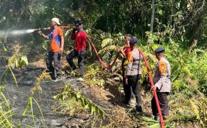 Sigap! Brimob Polda Kaltara Jinakkan Karhutla di Jelaral Hulu