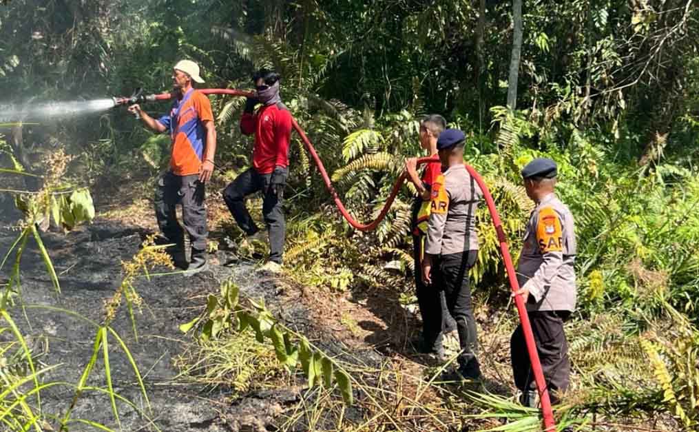 Sigap! Brimob Polda Kaltara Jinakkan Karhutla di Jelaral Hulu