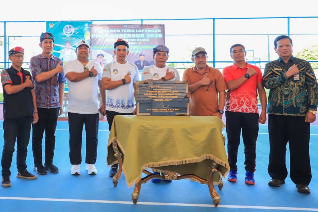 Lapangan Baru, Semangat Baru, Gubernur Resmikan dan Buka Turnamen Tenis Kaltara 2026