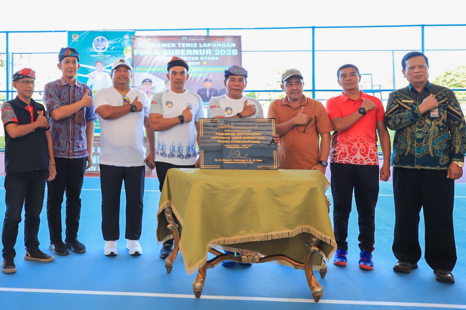 Lapangan Baru, Semangat Baru, Gubernur Resmikan dan Buka Turnamen Tenis Kaltara 2026