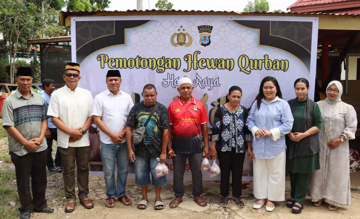 Polres Nunukan Rayakan Iduladha 1447 H dengan Pemotongan Hewan Kurban untuk Masyarakat dan Personel
