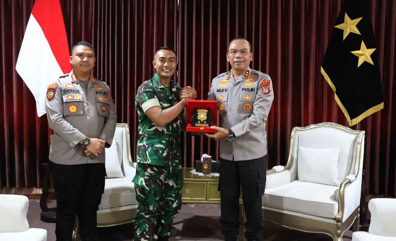 Sinergi TNI-Polri, Kapolda Kaltara Sambut Danyonif TP 880/Banuanta