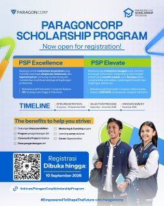 ParagonCorp Scholarship Program 2026 Buka Dua Jalur Beasiswa, Ini Syarat Pendaftarannya
