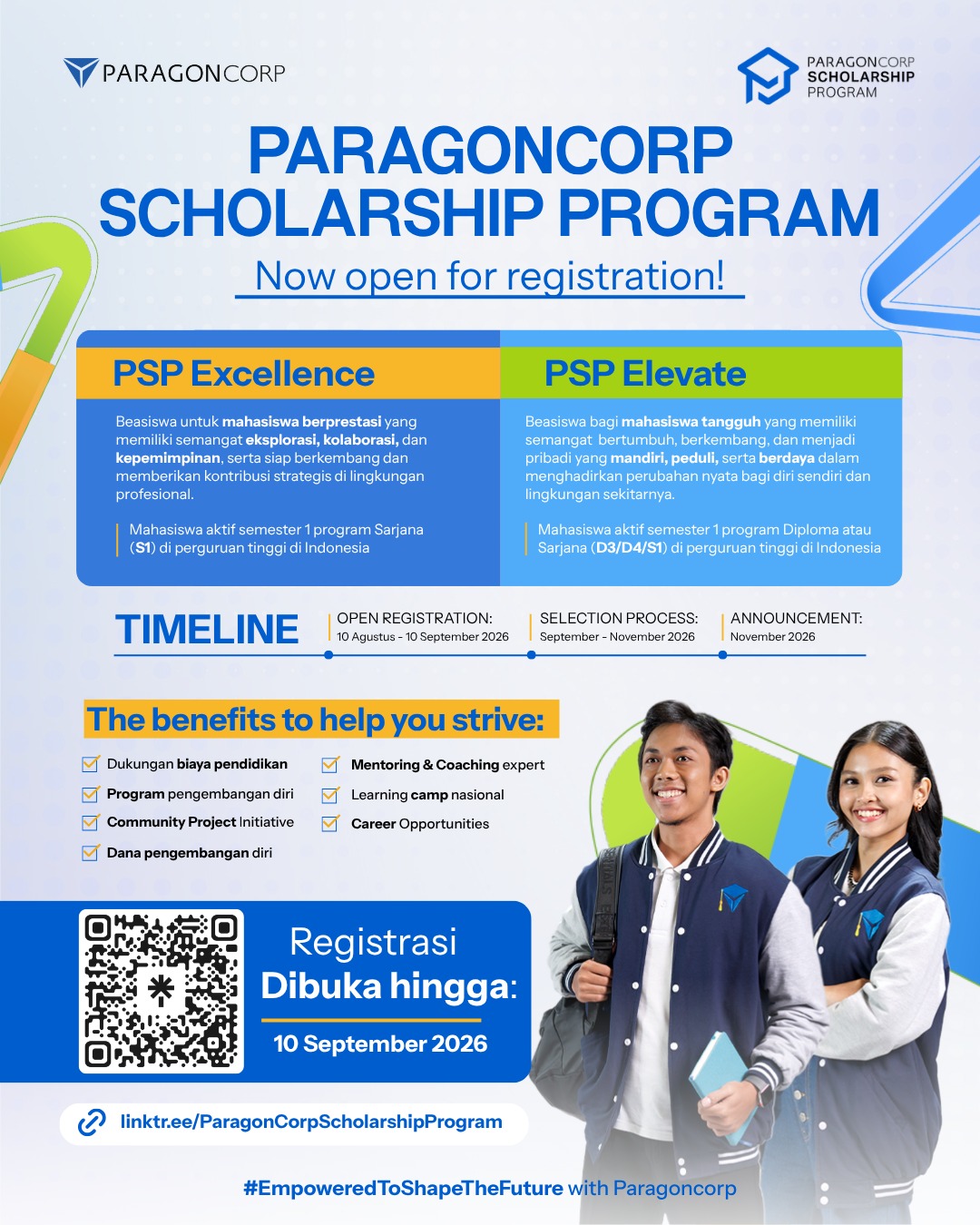 ParagonCorp Scholarship Program 2026 Buka Dua Jalur Beasiswa, Ini Syarat Pendaftarannya