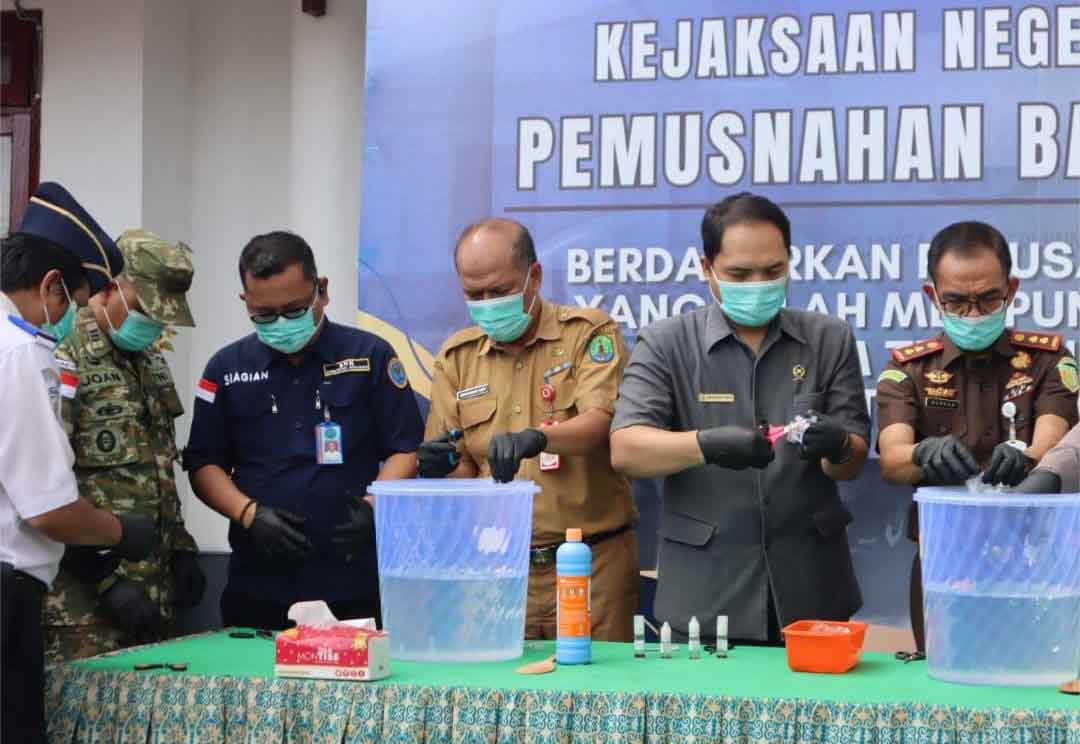 Kejari Nunukan Musnahkan 20,42 Gram Sabu dari 26 Perkara Narkotika