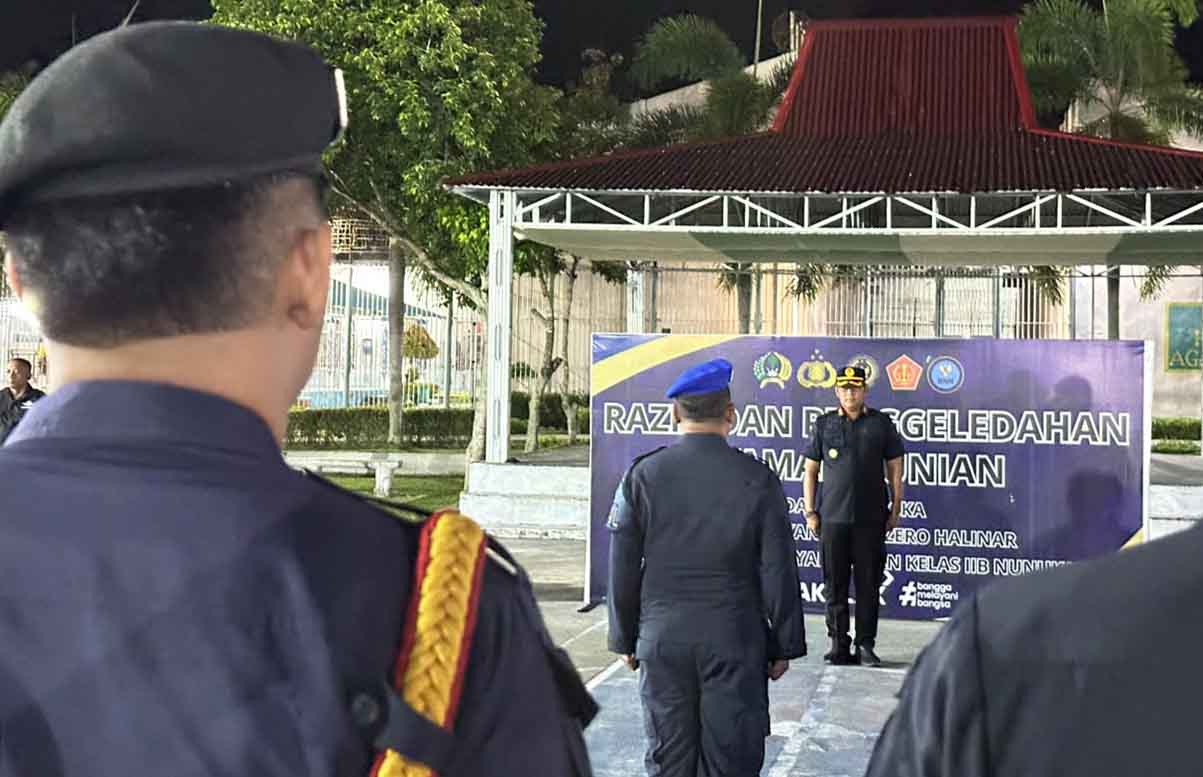 Tindaklanjuti Arahan Ditjenpas, Lapas Kelas IIB Nunukan Razia dan Tes Urine WBP