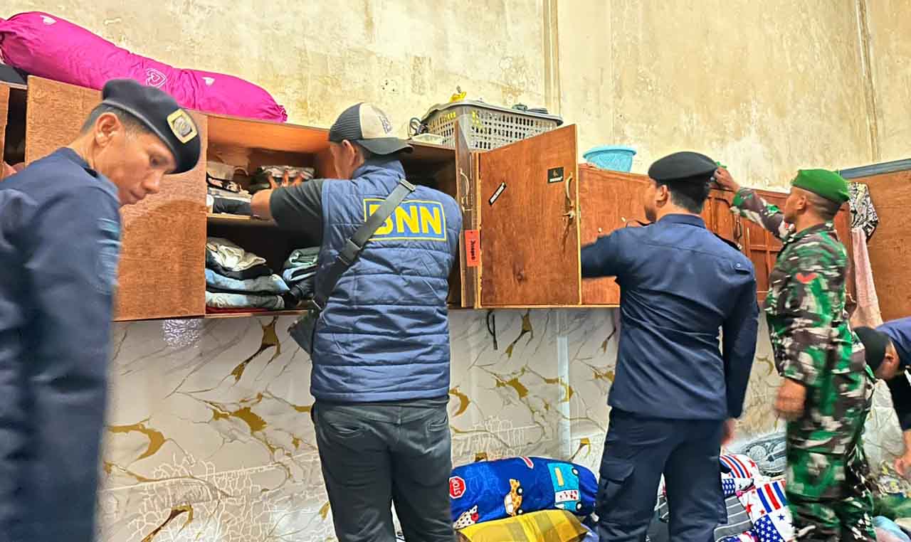 Tindaklanjuti Arahan Ditjenpas, Lapas Kelas IIB Nunukan Razia dan Tes Urine WBP