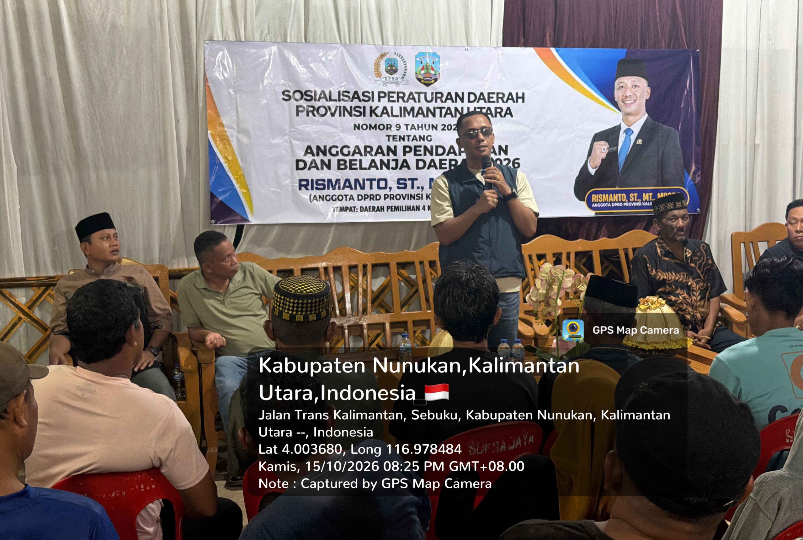 Sosialisasi Perda APBD Kaltara, Rismanto Dorong Pengawasan Masyarakat