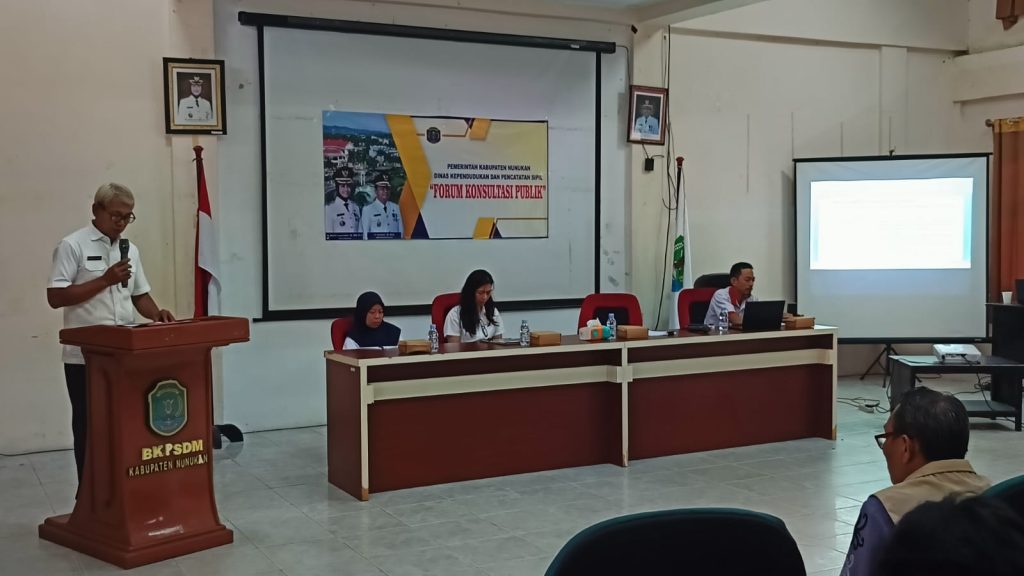 Dinas Kependudukan dan Catatan Sipil (Disdukcapil) Kabupaten Nunukan menggelar Forum Konsultasi Publik di Balai Diklat BKPSDM Nunukan