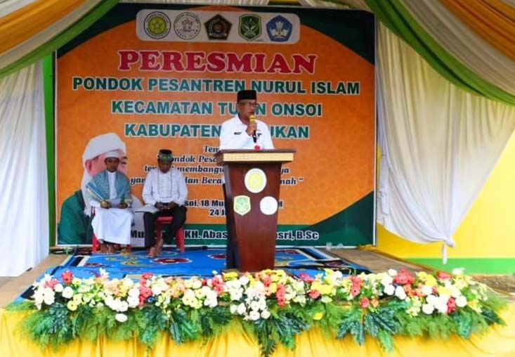 Asisten Administrasi Umum Hadiri Peresmian Pondok Pesantren Nurul Islam di Tulin Onsoi.